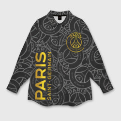 Женская рубашка oversize 3D ФК ПСЖ Paris Saint Germain