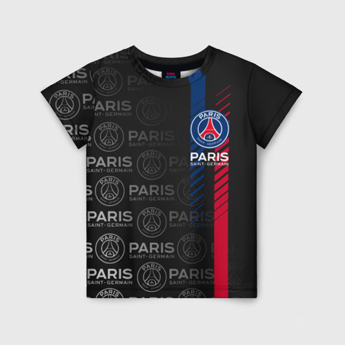 Детская футболка 3D ФК ПСЖ Paris Saint Germain, цвет 3D печать