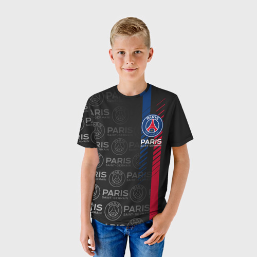 Детская футболка 3D ФК ПСЖ Paris Saint Germain, цвет 3D печать - фото 3