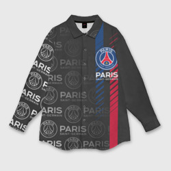 Женская рубашка oversize 3D ФК ПСЖ Paris Saint Germain