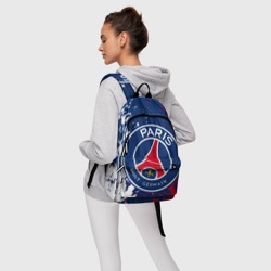 Рюкзак с принтом ФК ПСЖ FC PSG Paris SG для любого человека, вид спереди №4. Цвет основы: белый