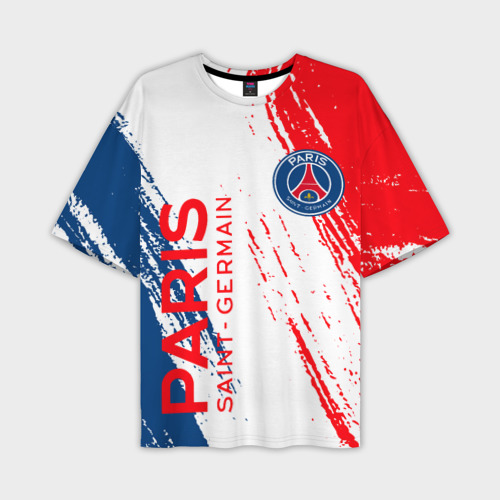 Мужская футболка oversize 3D ФК ПСЖ FC PSG Paris SG, цвет 3D печать