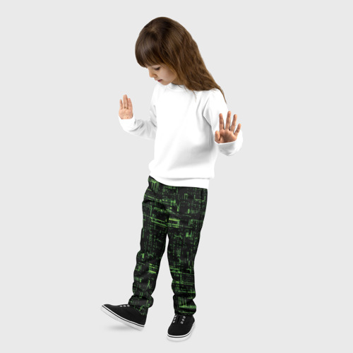 Детские брюки 3D с принтом Схема, фото на моделе #1