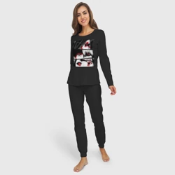 Женская пижама с лонгсливом хлопок Токийский Гуль - глаза лица крупно - фото 2