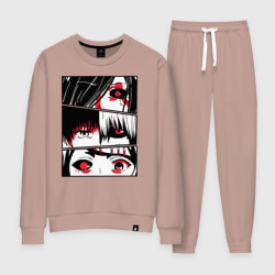 Женский костюм хлопок Токийский Гуль - глаза лица крупно