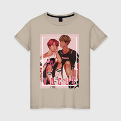 BTS Vogue – Женская футболка хлопок с принтом купить со скидкой в -20%