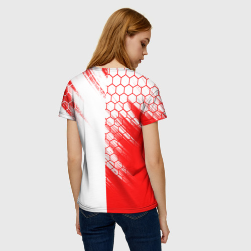 Женская футболка 3D с принтом FC AJAX AMSTERDAM / ФК АЯКС, вид сзади #2