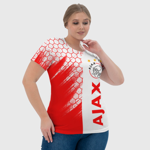 Женская футболка 3D с принтом FC AJAX AMSTERDAM / ФК АЯКС, фото #4
