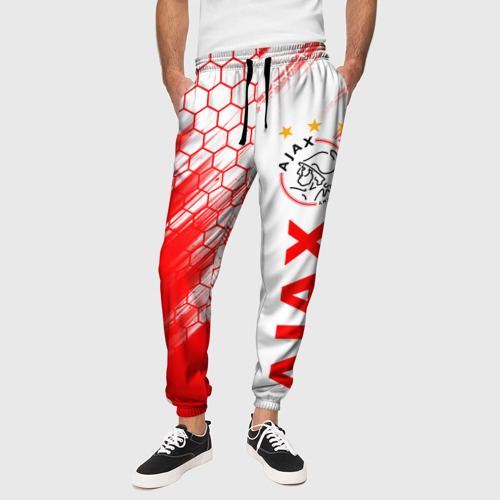 Мужские брюки 3D с принтом FC AJAX AMSTERDAM / ФК АЯКС, вид сбоку #3