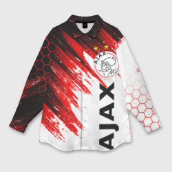 Женская рубашка oversize 3D FC Ajax Amsterdam ФК Аякс