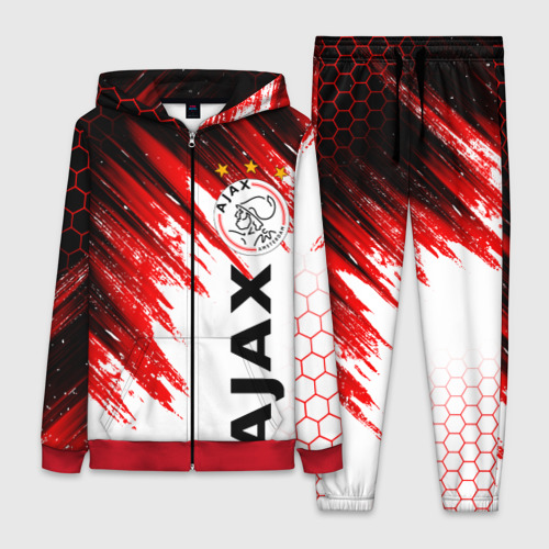 Женский костюм 3D FC Ajax Amsterdam ФК Аякс, цвет красный