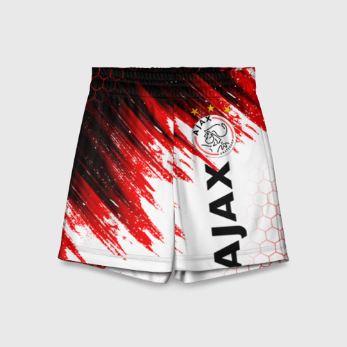 Детские спортивные шорты 3D FC Ajax Amsterdam ФК Аякс, цвет 3D печать