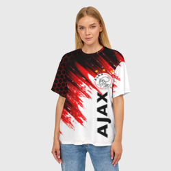 Женская футболка oversize 3D FC Ajax Amsterdam ФК Аякс - фото 2