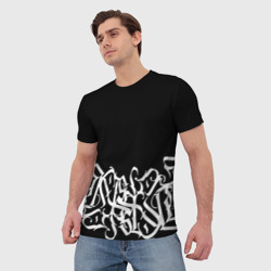 Мужская футболка 3D Каллиграфия calligraphy - фото 2