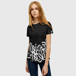 Женская футболка 3D Каллиграфия calligraphy - фото 2