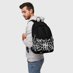Рюкзак с принтом Каллиграфия calligraphy для любого человека, вид спереди №2. Цвет основы: белый
