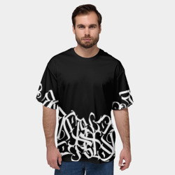 Мужская футболка oversize 3D Каллиграфия calligraphy - фото 2
