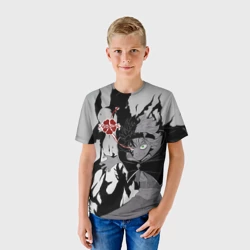 Детская футболка 3D Черный Аста демон Чёрный клевер - фото 2