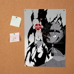 Постер Черный Аста демон Чёрный клевер - фото 2