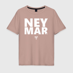 Мужская футболка хлопок Oversize Neymar Jr white logo