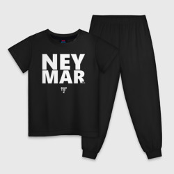 Детская пижама хлопок Neymar Jr white logo