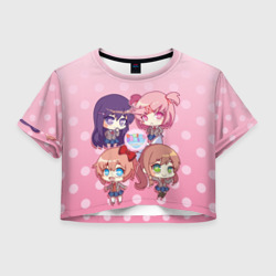 Женская футболка Crop-top 3D Doki Doki Literature club