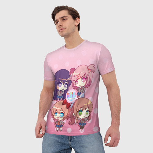 Мужская футболка 3D Doki Doki Literature club, цвет 3D печать - фото 3