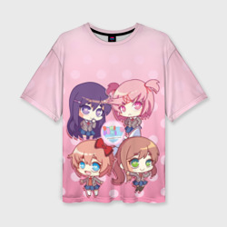 Женская футболка oversize 3D Doki Doki Literature club