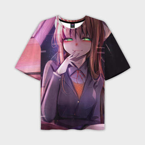 Мужская футболка oversize 3D Monika Doki Doki, цвет 3D печать