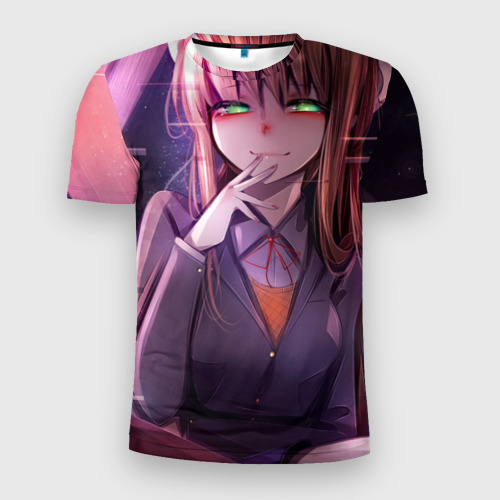 Мужская футболка 3D Slim Monika Doki Doki, цвет 3D печать