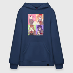 Худи SuperOversize хлопок Girls Doki Doki коллаж