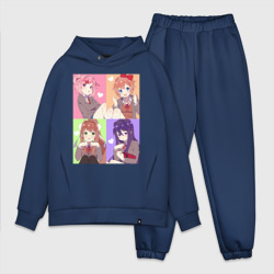 Мужской костюм oversize хлопок Girls Doki Doki коллаж