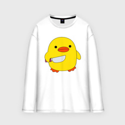 Мужской лонгслив oversize хлопок Утка с ножом кругляш