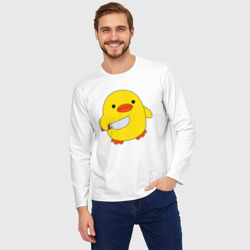 Мужской лонгслив oversize хлопок Утка с ножом кругляш - фото 2