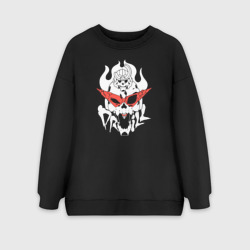 Женский свитшот oversize без начеса хлопок Gurren Lagann Drill