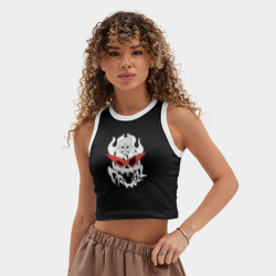 Женская укороченная майка-топ хлопок Gurren Lagann Drill - фото 2