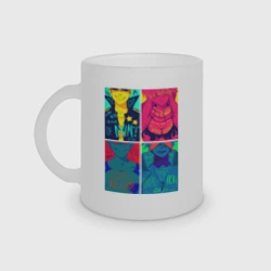 Кружка матовая стеклянная Gurren Lagann posters