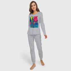 Женская пижама с лонгсливом хлопок Gurren Lagann posters - фото 2