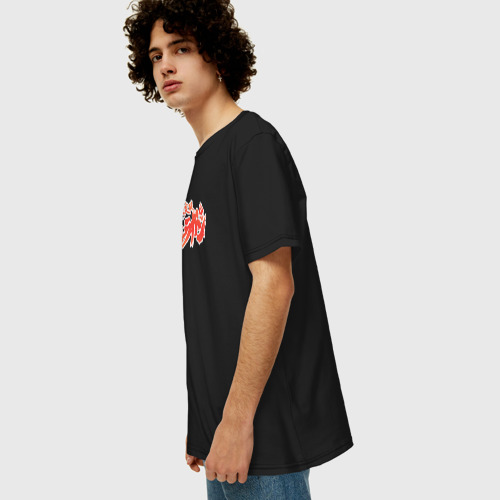 Мужская футболка хлопок Oversize Tengen Toppa Gurren Lagann, цвет черный - фото 5