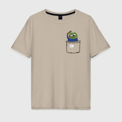Мужская футболка хлопок Oversize Pepe simp
