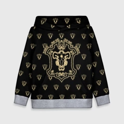 Детская толстовка 3D Черные быки Чёрный клевер