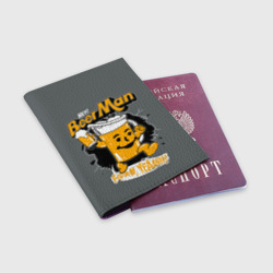 Обложка для паспорта матовая кожа Beer MAN - фото 2
