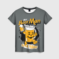 Женская футболка 3D Beer MAN