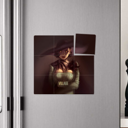Плакат с принтом Lady Alcina Dimitrescu Resident Evil для любого человека, вид спереди №4. Цвет основы: белый