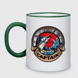 Кружка двухцветная Рыба меч Captain