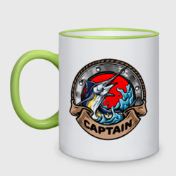 Кружка двухцветная Рыба меч Captain