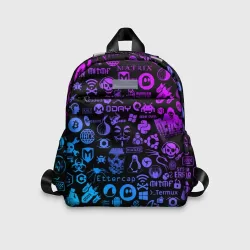 Детский рюкзак 3D Hacker Logo Градиент