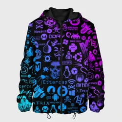 Мужская куртка 3D Hacker Logo Градиент
