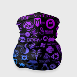 Бандана-труба 3D Hacker Logo Градиент
