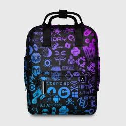 Сумка-рюкзак 3D Hacker Logo Градиент